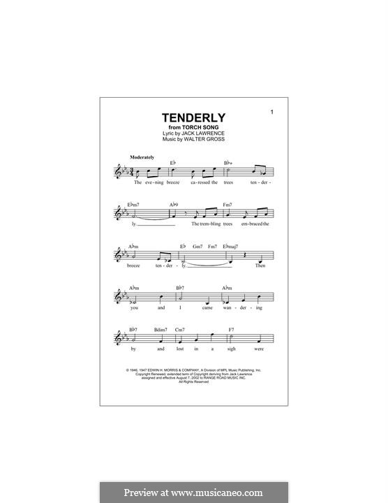 Tenderly: Melodische Linie by Walter Gross