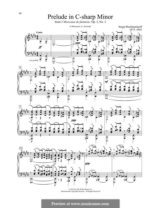 No.2 Prélude: Für Klavier by Sergei Rachmaninoff