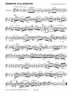 Zwei Stücke für Violine (oder Cello) und Klavie, Op.14: Nr.1 Chanson villageoise (Dorflied) – Violinstimme by Édouard Lalo