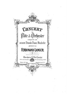 Flötenkonzert in g-Moll, Op.3: Version für Flöte und Klavier by Ferdinand Langer