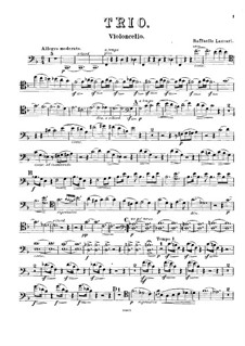 Klaviertrio in F-Dur: Cellostimme by Raffaello Lazzari