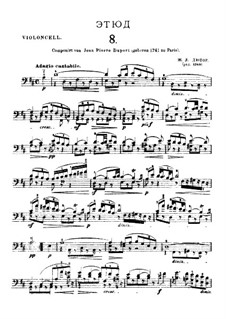 Einundzwanzig Etüden für Cello: Etüde Nr.8 in D-Dur by Jean-Louis Duport