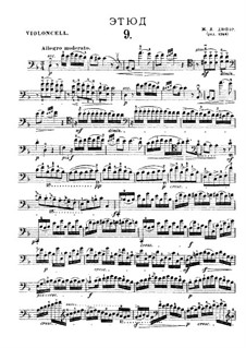 Einundzwanzig Etüden für Cello: Etüde Nr.9 in d-Moll by Jean-Louis Duport