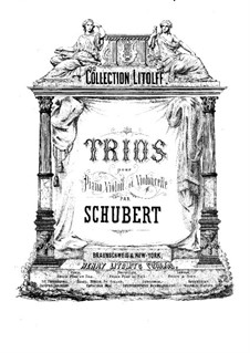 Zwei Klaviertrio, Op.99, 100: Cellostimme by Franz Schubert