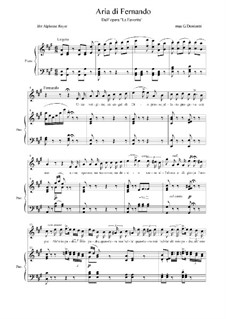 Die Favoritin : Una vergine, un angel di Dio, for voice and piano by Gaetano Donizetti