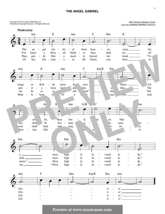 The Angel Gabriel: Melodische Linie by folklore