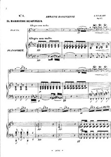 Fantasie über Themen aus 'Der Barbier von Sevilla' von Rossini, Op.157: Partitur by Emmanuele Krakamp