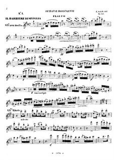 Fantasie über Themen aus 'Der Barbier von Sevilla' von Rossini, Op.157: Flötenstimme by Emmanuele Krakamp