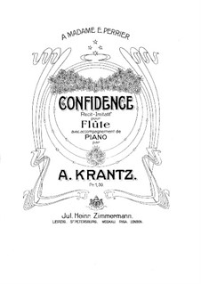 Confidence für Flöte und Klavier: Partitur by Louis Adolph Krantz