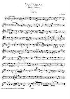 Confidence für Flöte und Klavier: Solostimme by Louis Adolph Krantz