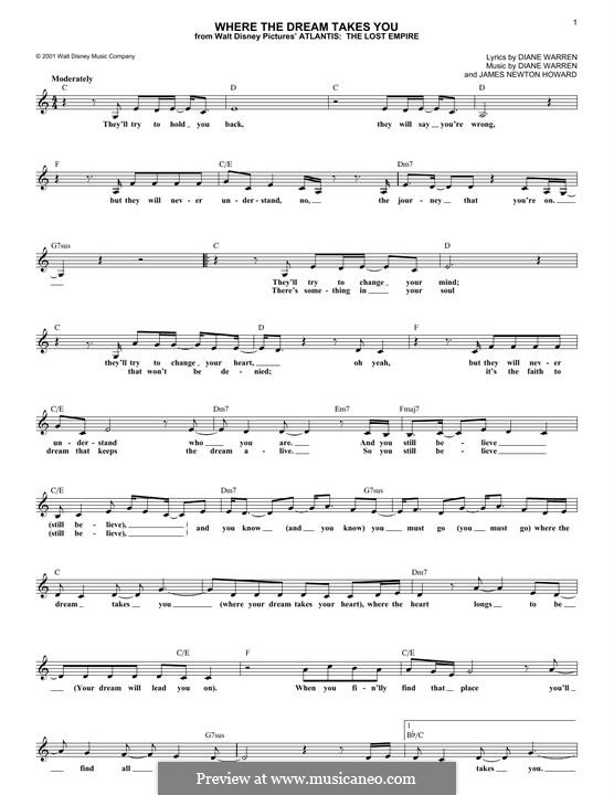 Where the Dream Takes You (from Atlantis The Lost Empire) von J.N