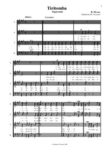 Tiritomba: Singpartitur by Vincenzo de Meglio