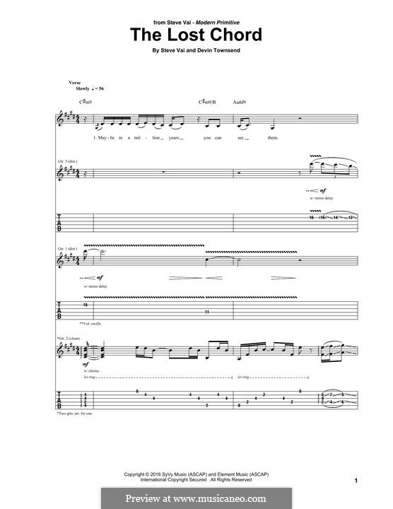 The Lost Chord von S. Vai, D. Townsend - Noten auf MusicaNeo