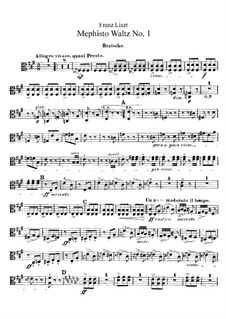 Zwei Episoden aus Lenaus Faust, S.110: Nr.2 Der Tanz in der Dorfschenke – Bratschenstimme by Franz Liszt