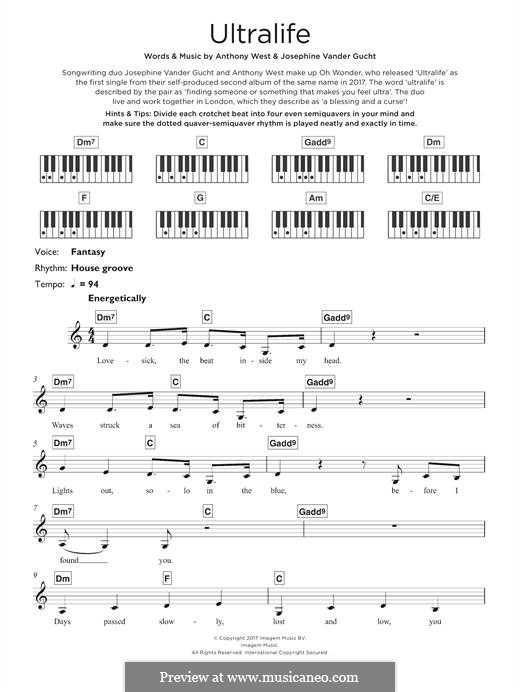 Ultralife (Oh Wonder): Für Keyboard by Anthony West