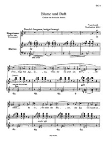 Blume und Duft, S.324: Klavierauszug mit Singstimmen by Franz Liszt