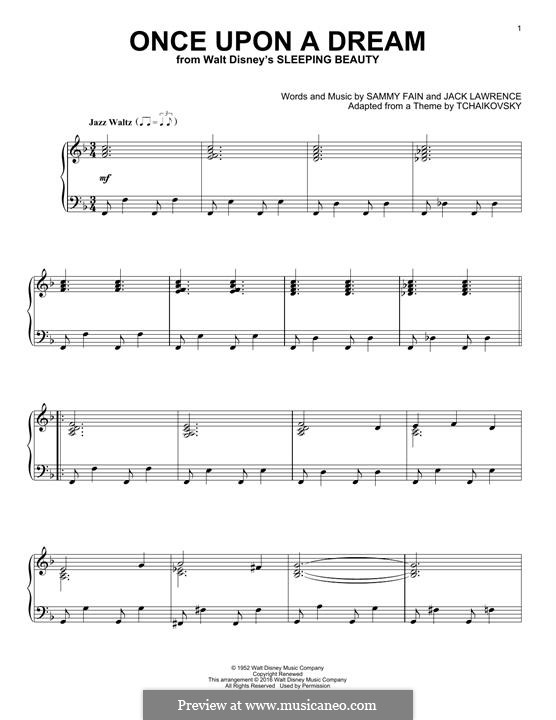 Once Upon A Dream (from Sleeping Beauty): Für Klavier (jazz version) by Jack Lawrence, Sammy Fain