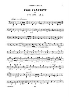 Streichquartett in d-Moll, Op.58: Cellostimme by Friedrich Lux