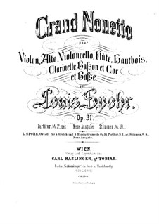 Grosses Nonett, Op.31: Violinstimme by Louis Spohr