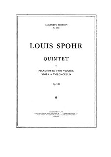 Klavierquintett in d-Moll, Op.130: Vollpartitur by Louis Spohr
