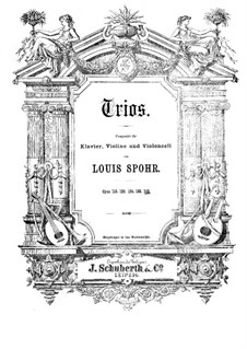 Grosses Klaviertrio Nr.5 in g-Moll, Op.142: Violinstimme by Louis Spohr