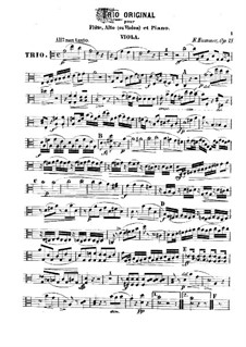 Trio für Flöte, Bratsche und Klavier, Op.75: Violastimme by Kaspar Kummer