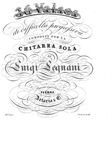 Sechsunddreissig Walzer für Gitarre, Op.63: Alle Walzer by Luigi Legnani