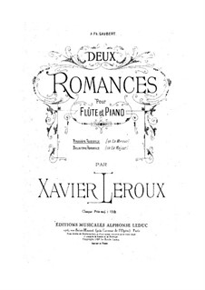 Romanze Nr.1 in a-Moll für Flöte und Klavier: Partitur, Solostimme by Xavier Leroux