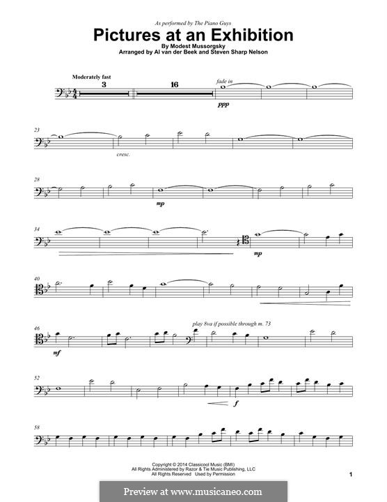 Promenade I: For cello (The Piano Guys) by Modest Mussorgski