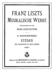 Études d'exécution transcendante, S.136: Für Klavier by Franz Liszt