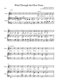 Winds Through the Olive Trees: For voice, piano (inc optional flute trio) by folklore