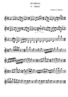 Avvidecci: Violinstimme I by Sandro G. Masoni