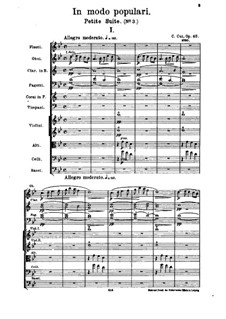 Suite Nr.3 'In modo populari', Op.43: Vollpartitur by César Cui