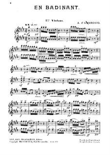 En Badinant: Violinstimme I by Alfredo D'Ambrosio