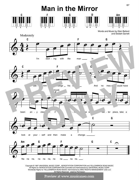Vocal-instrumental version: Für Klavier, leicht by Glen Ballard, Siedah Garrett