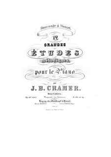 Douze grandes etudes mélodiques, Op.107: Vollsammlung by Johann Baptist Cramer