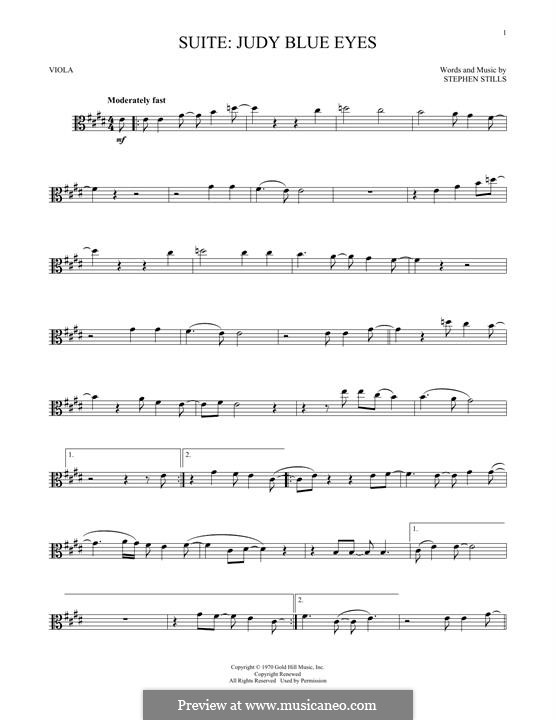 Suite: Judy Blue Eyes (Crosby, Stills & Nash): For viola by Stephen Stills