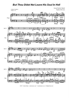 No.32 But thou didst not leave his soul in Hell: For Bb-clarinet and piano by Georg Friedrich Händel