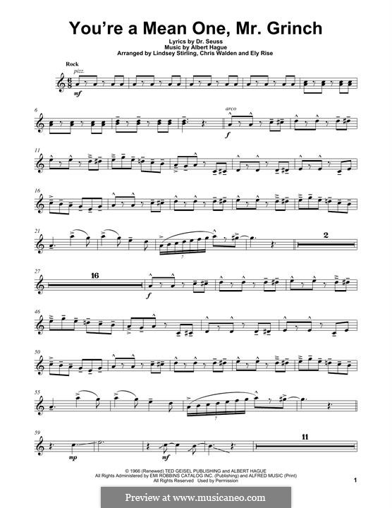 You re a mean one mr. Mr grinch you are mean one paino.