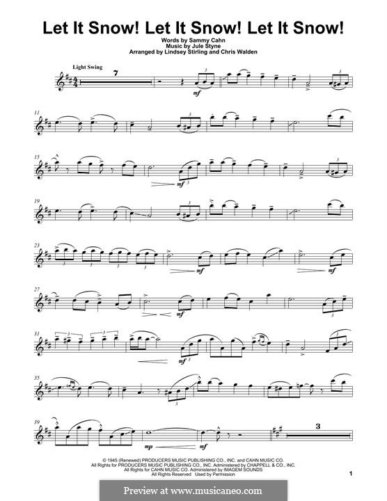 Instrumental version: Für Violine by Jule Styne