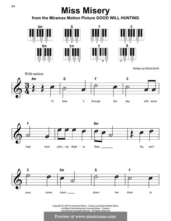 Miss Misery: Für Klavier, leicht by Elliott Smith