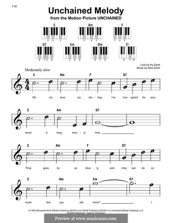 Piano version: Easy version by Alex North
