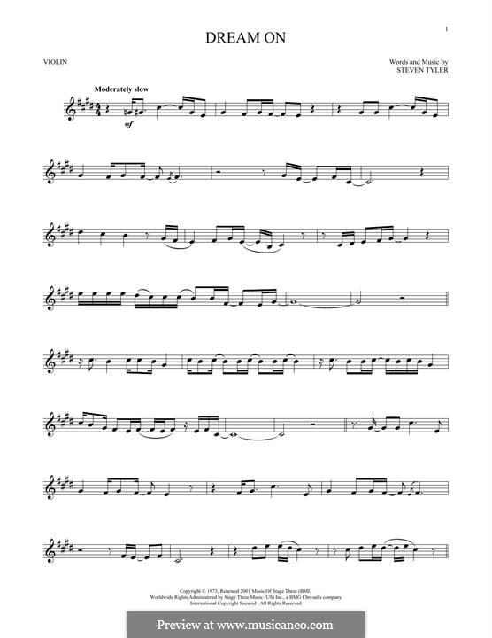 Dream On (Aerosmith): Für Violine by Steven Tyler