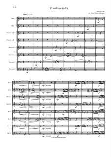 Crucifixus: For wind octet (or wind choir) 2 oboes, 2 clarinets, 2 horns and 2 bassoons by Antonio Lotti