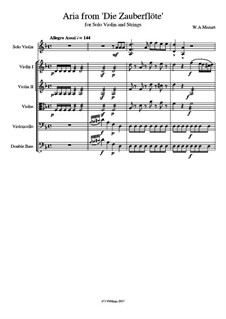 Fragmente: Aria, for solo and string orchestra by Wolfgang Amadeus Mozart