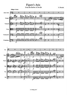 Largo al factotum: For solo and string orchestra by Gioacchino Rossini