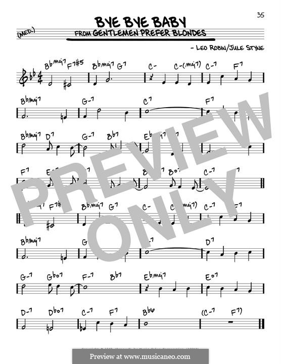 Bye Bye Baby: Für Gitarre by Jule Styne