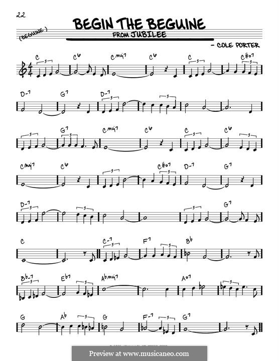 Begin the Beguine: Für Gitarre by Cole Porter