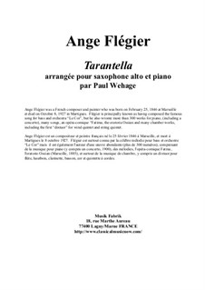 Tarantella: Für Altsaxsophon und Klavier by Ange Flégier