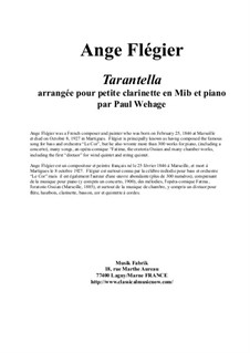 Tarantella: For Eb clarinet and piano by Ange Flégier